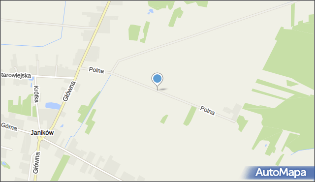 Janików gmina Przysucha, Polna, mapa Janików gmina Przysucha