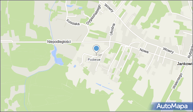 Jankowice gmina Świerklany, Podlesie, mapa Jankowice gmina Świerklany