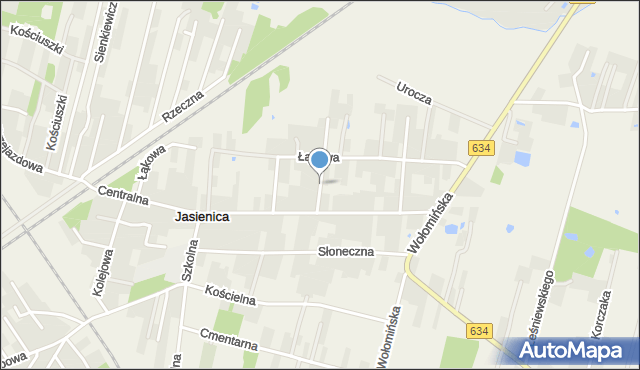 Jasienica gmina Tłuszcz, Pożarowa, mapa Jasienica gmina Tłuszcz