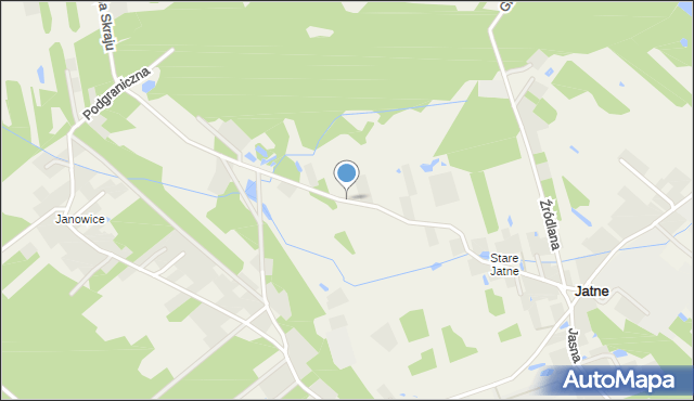 Jatne, Polnych Kwiatów, mapa Jatne