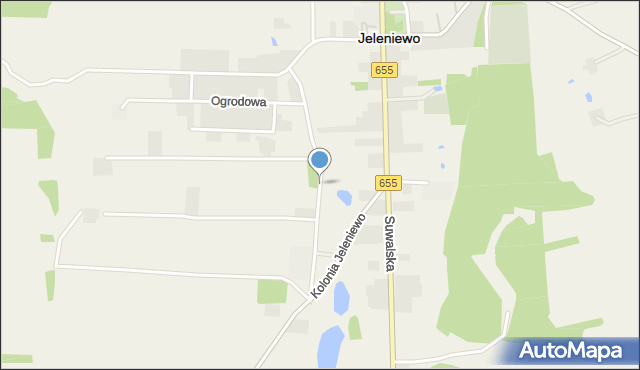 Jeleniewo, Polna, mapa Jeleniewo