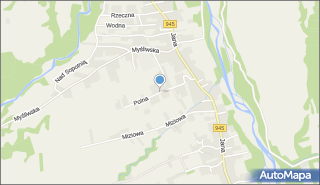 Jeleśnia, Polna, mapa Jeleśnia