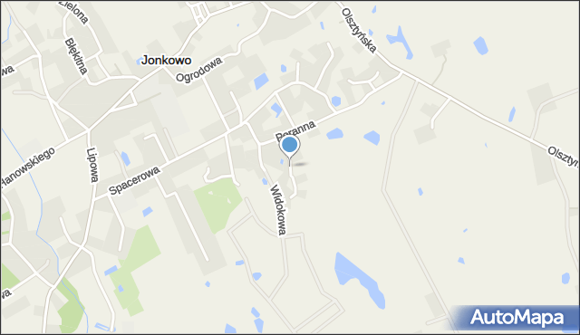 Jonkowo, Południowa, mapa Jonkowo