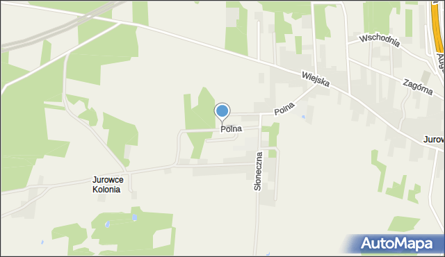 Jurowce gmina Wasilków, Polna, mapa Jurowce gmina Wasilków