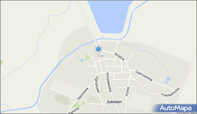 Jutrosin powiat rawicki, Podgórna, mapa Jutrosin powiat rawicki
