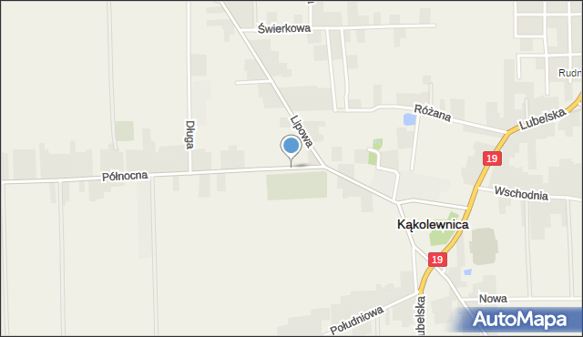 Kąkolewnica, Północna, mapa Kąkolewnica