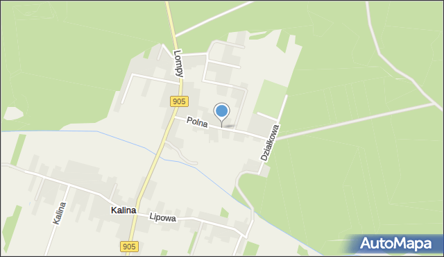 Kalina gmina Herby, Polna, mapa Kalina gmina Herby