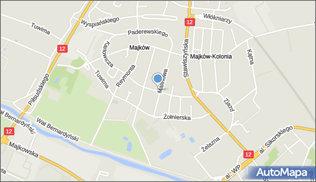 Kalisz, Poziomkowa, mapa Kalisza