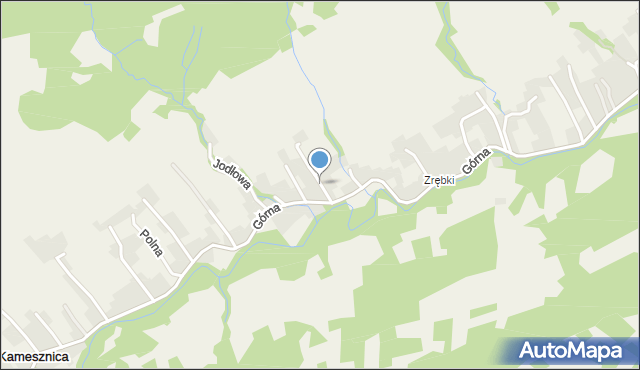 Kamesznica, Podgórska, mapa Kamesznica