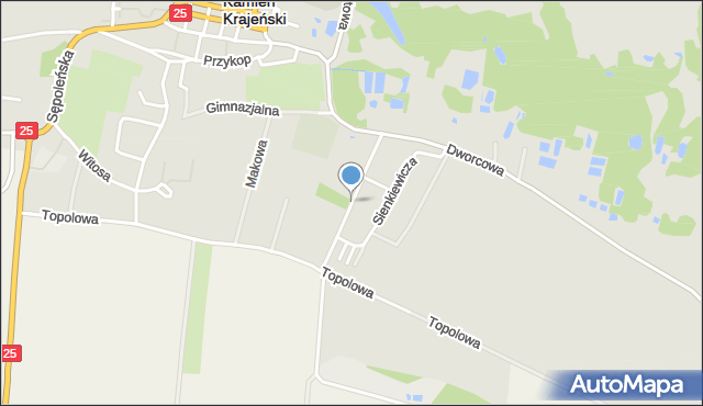 Kamień Krajeński, Podgórna, mapa Kamień Krajeński