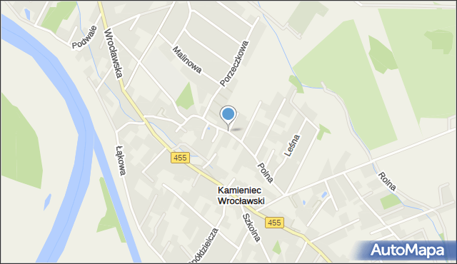 Kamieniec Wrocławski, Polna, mapa Kamieniec Wrocławski