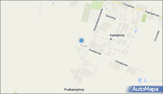 Kampinos, Polna, mapa Kampinos