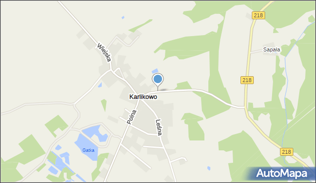 Karlikowo, Podjazdowa, mapa Karlikowo