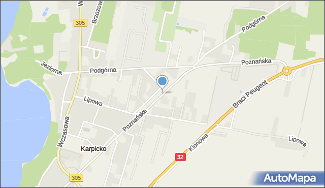 Karpicko, Poznańska, mapa Karpicko