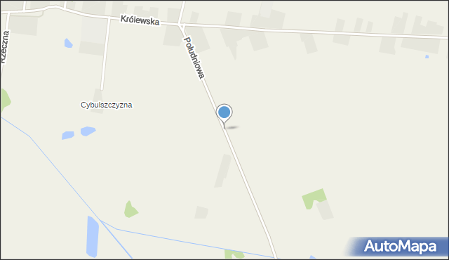 Kaski gmina Baranów, Południowa, mapa Kaski gmina Baranów