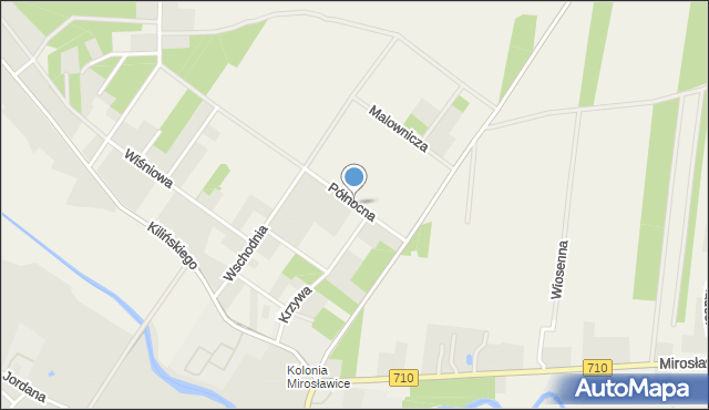 Kazimierz gmina Lutomiersk, Północna, mapa Kazimierz gmina Lutomiersk