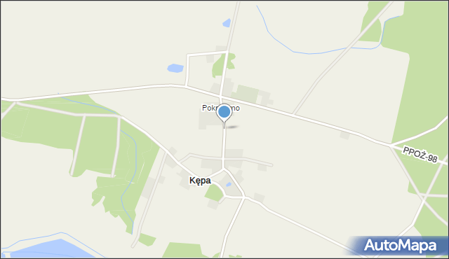 Kępa gmina Trzcianka, Pokrzywno, mapa Kępa gmina Trzcianka