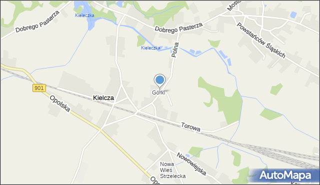 Kielcza, Polna, mapa Kielcza