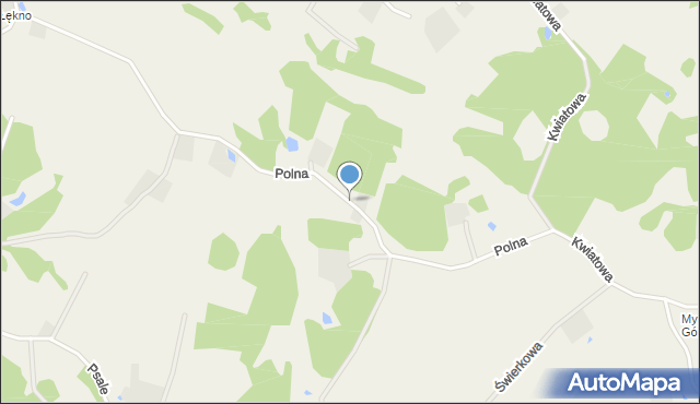 Kieleńska Huta, Polna, mapa Kieleńska Huta
