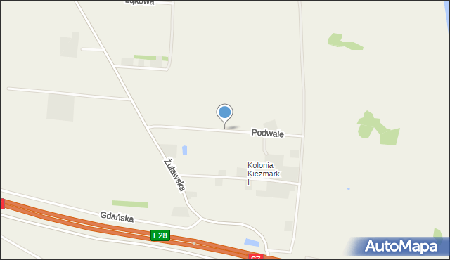 Kiezmark, Podwale, mapa Kiezmark