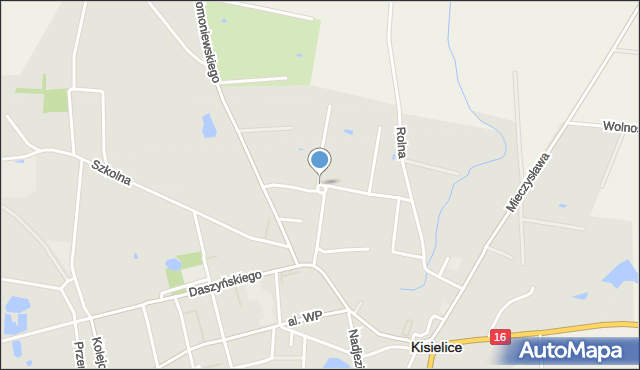 Kisielice, Polna, mapa Kisielice