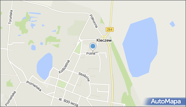 Kleczew, Polna, mapa Kleczew