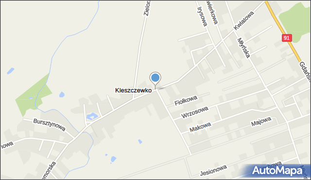 Kleszczewko, Pomorska, mapa Kleszczewko