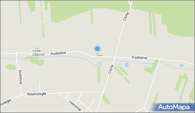 Kłobuck, Podleśna, mapa Kłobuck