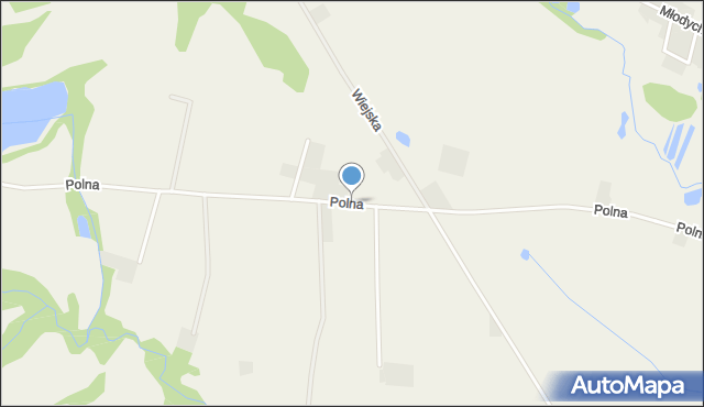 Kłodawa powiat gorzowski, Polna, mapa Kłodawa powiat gorzowski