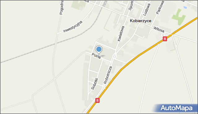Kobierzyce, Polna, mapa Kobierzyce