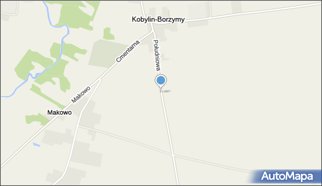 Kobylin-Borzymy, Południowa, mapa Kobylin-Borzymy