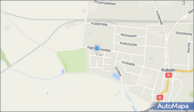 Kobylin powiat krotoszyński, Polskiego Września, mapa Kobylin powiat krotoszyński