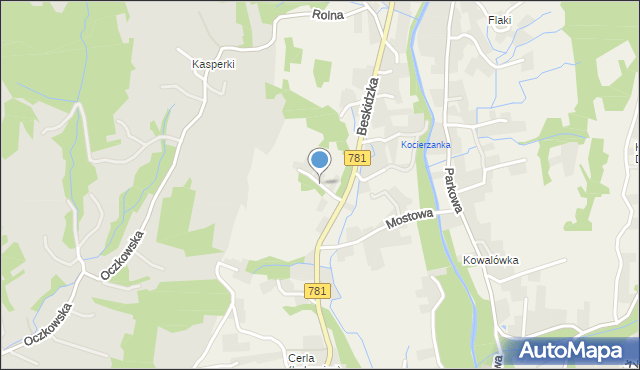 Kocierz Moszczanicki, Pogodna, mapa Kocierz Moszczanicki