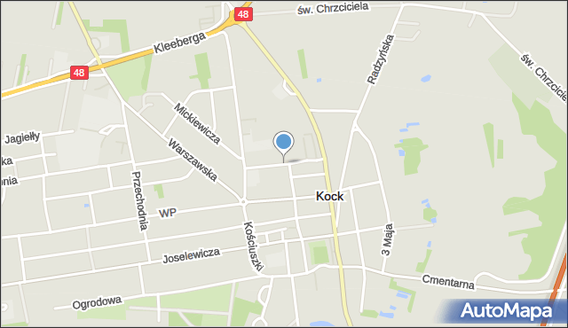 Kock powiat lubartowski, Pocztowa, mapa Kock powiat lubartowski