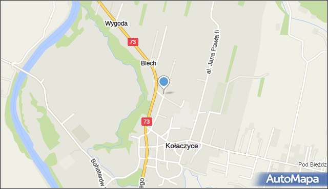 Kołaczyce, Pocztowa, mapa Kołaczyce