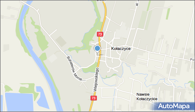 Kołaczyce, Powstańców, mapa Kołaczyce