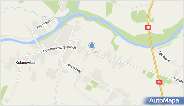 Kolanowice, Powstańców Śląskich, mapa Kolanowice