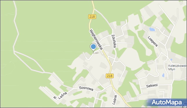 Koleczkowo, Pod Lasem, mapa Koleczkowo