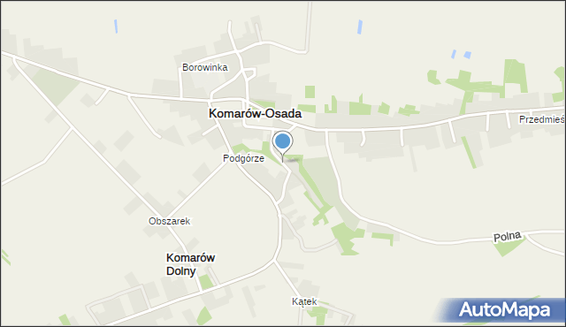 Komarów-Osada, Podgórze, mapa Komarów-Osada