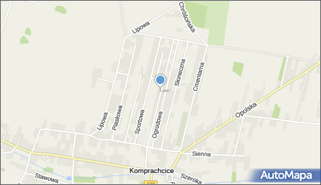 Komprachcice, Pocztowa, mapa Komprachcice