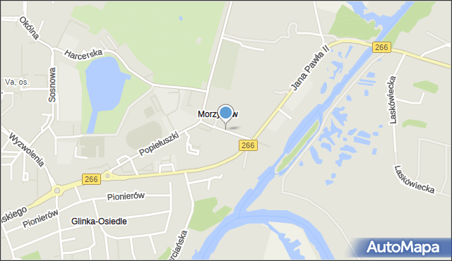 Konin, Portowa, mapa Konina