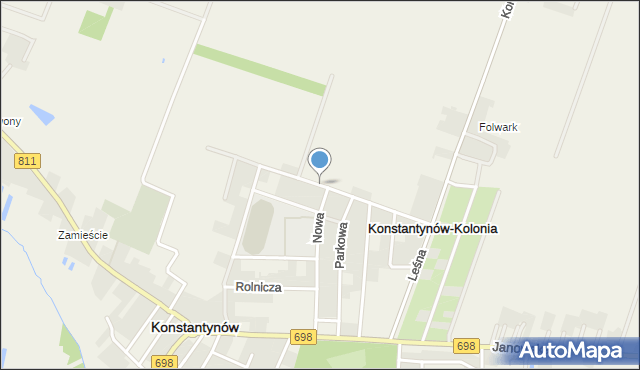 Konstantynów powiat bialski, Północna, mapa Konstantynów powiat bialski