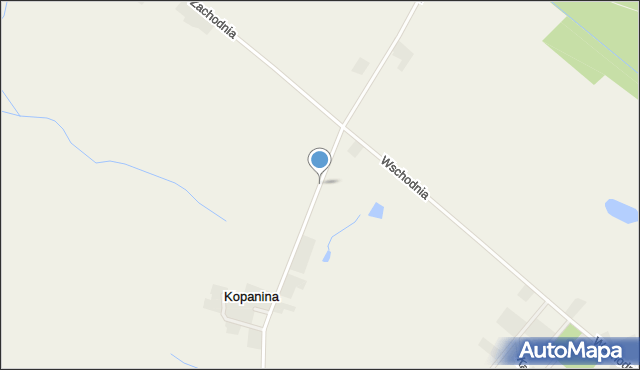 Kopanina gmina Kaźmierz, Północna, mapa Kopanina gmina Kaźmierz