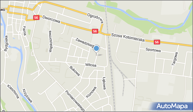 Koronowo powiat bydgoski, Powstańców Wielkopolskich, mapa Koronowo powiat bydgoski
