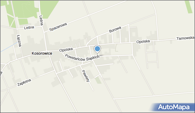 Kosorowice, Powstańców Śląskich, mapa Kosorowice