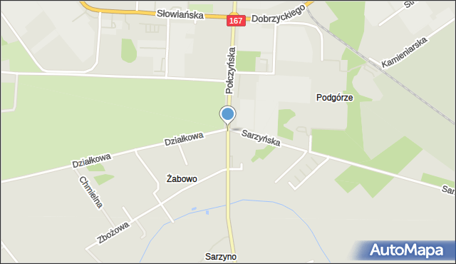Koszalin, Połczyńska, mapa Koszalina