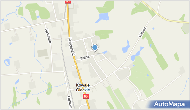 Kowale Oleckie, Polna, mapa Kowale Oleckie