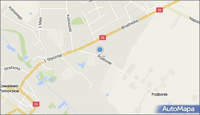 Kowalewo Pomorskie, Podborek, mapa Kowalewo Pomorskie