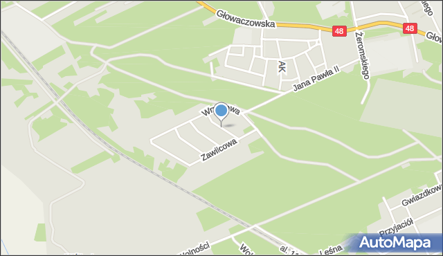 Kozienice, Poziomkowa, mapa Kozienice