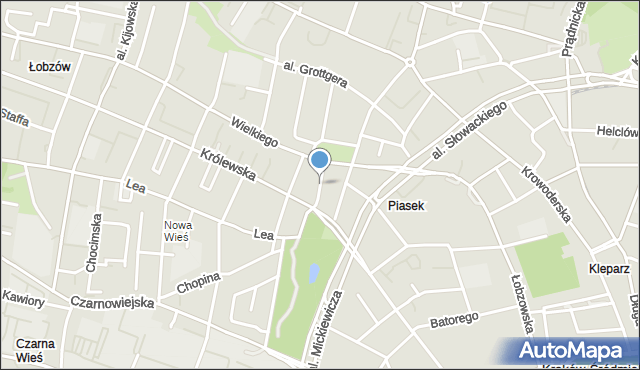 Kraków, Pomorska, mapa Krakowa